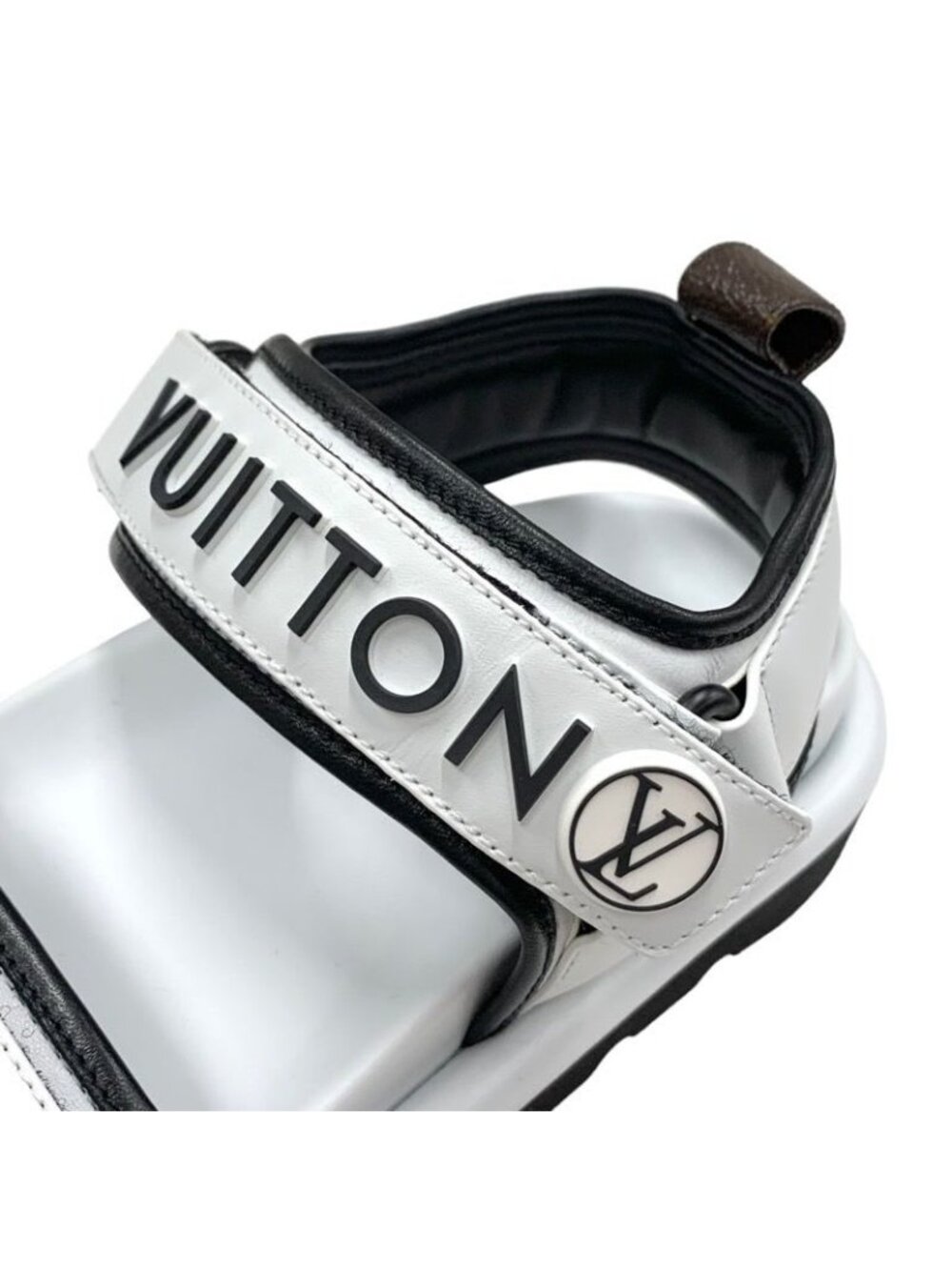 ★SOLD★ Louis Vuitton Pool Pillow Line Sandals Shoes Leather White Black - Picture 10 of 10